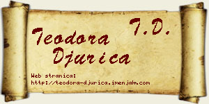 Teodora Đurica vizit kartica
